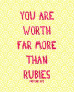 Nursery Print Art Scripture Bible Verse Girls by HandmadeLaine, $10.00