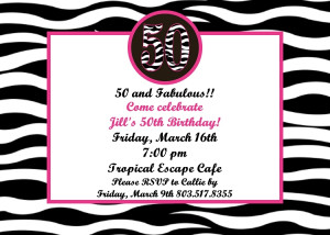 50th Birthday Party Invitations ANY AGE AVAILABLE Printable Digital ...