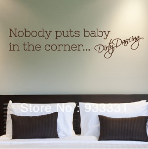5pcs/lot DIRTY DANCING, LARGE WALL STICKER, Quote, Baby, Musical ...