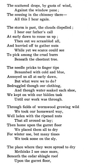 Vintage Fall Colouring Page and Poetry: Under the Chestnut Tree