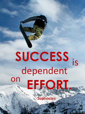 Success is dependent on effort