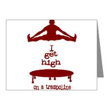 Cute Gymnastics sayings Note Cards (Pk of 20)