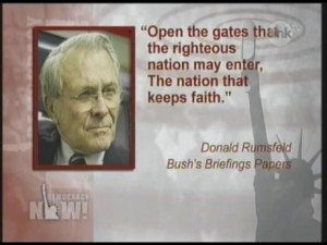 GQ Mag Exclusive: Rumsfeld Used 'Creepy' Bible Quotes on His Iraq ...