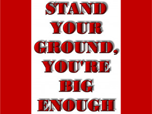 Stand Your Ground - Robbie Williams Song Lyric Quote in Text Image