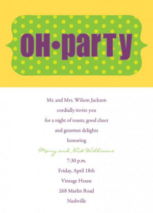 Oh Party Dinner Party Invite Invitations