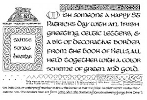 Calligraphy Project for St Patrick's Day