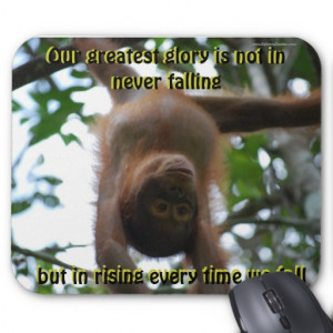 Confucius Quote Greatest Glory Mouse Pads