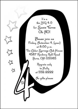 40th Birthday Party Invitations Card areBecoming Very Popular!