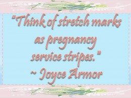 Quote about pregnancy stretch marks.