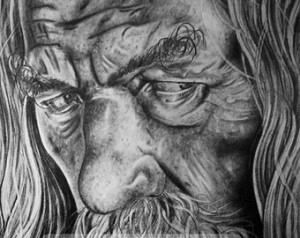 Gandalf Ian Mckellen And Frodo Elijah Wood In The Mines Of Moria ...