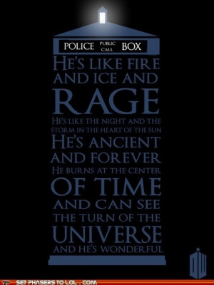 One of my favourite Doctor Who quotes.