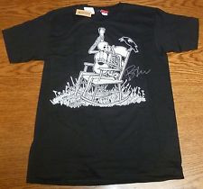 viva la bam margera signed element skateboards black shirt l psa dna