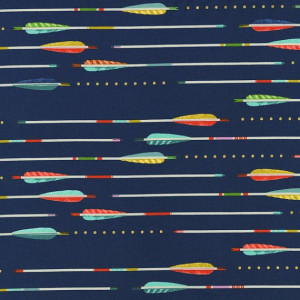 Arrows in Navy Metallic Mustang by Melody Miller for by FabricBubb, $5 ...