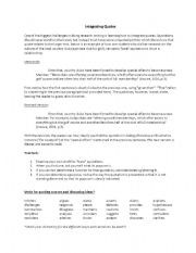 Integrating Quotes into Sentences