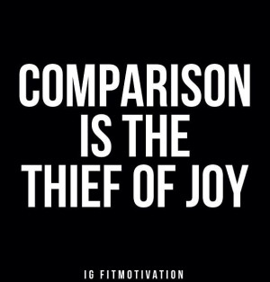 comparação rouba a alegria