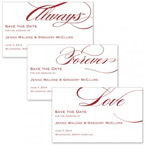 Always Forever Love Save the Date Magnet in White
