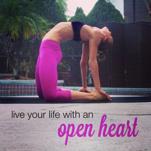 heart open, love will always find its way in :) #fitness #yoga #quotes ...