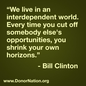 ... opportunities, you shrink your own horizons. #BillClinton #quotes