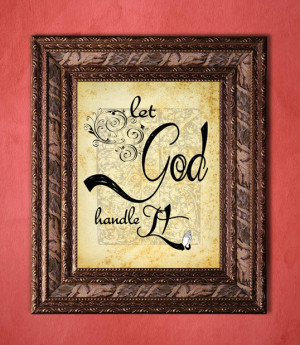 Let God Handle It Wall Art Quote: Religious, Faith, Motivational ...
