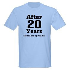 20th Anniversary Funny Quote Wedding anniversary Light T-Shirt by ...