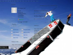 Freestyle Ski Wallpaper - Clear MySpace Layout Preview