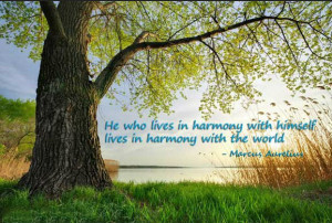 He who lives in harmony with himself lives in harmony with the world.