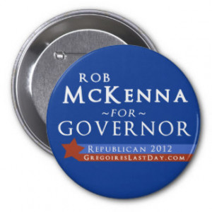 Large Rob McKenna for Governor 2012 Button
