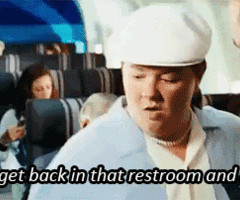 Bridesmaids (2011) Quote (About flight, gifs, plane scene, restroom)