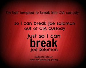 half tempted to break into CIA custody so I can break Joe ...