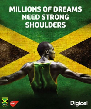 Usain Bolt. Millions of Dreams Need Strong Shoulders. #UsainBolt # ...