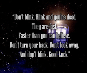 Doctor Who Blink Quotes -the tenth doctor, blink