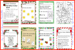 The Birth of Jesus Christ – 25 Days of Christmas Printable for Pre-K