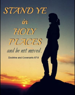 Mormon Young Women - standing in holy places