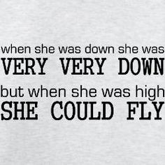 It feels so good to fly, but then the down kicks in and you are left ...