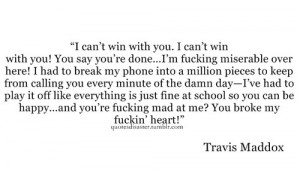 Beautiful Disater quote