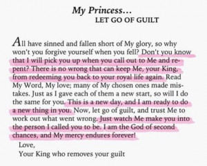 Let go of guilt