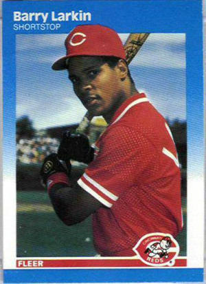 Barry Larkin - 1987 Fleer #204 ROOKIE (Reds) Baseball cards value