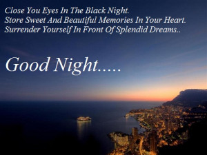 Black Night.Store Sweet And Beautiful Memories In Your Heart.Surrender ...
