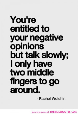 Negative Opinions