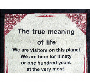 DALAI LAMA QUOTES ~ Cotton Canvas Scroll ~ “The True Meaning of Life ...