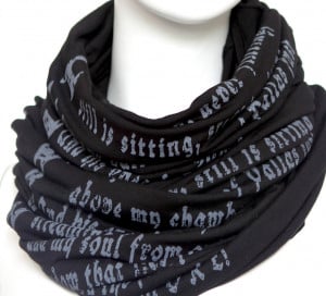 Home / SCARVES / The Raven quote by Edgar Poe Black