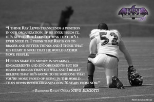 to ray lewis within the organization upon ray s retirement