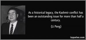 As a historical legacy, the Kashmir conflict has been an outstanding ...