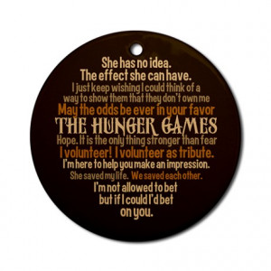 Cinna Gifts > Cinna Seasonal > Hunger Games Quotes Ornament (Round)