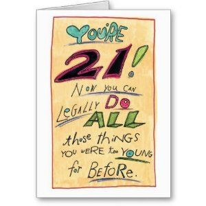 Amazon.com: Humorous Happy 21st Birthday Card Legally: Health ...