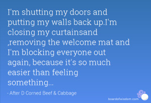 Quotes About Putting Up Walls