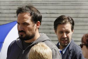 Paddy Considine Dakota Fanning on the Set of 