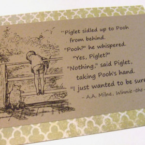 Sure of You - Winnie the Pooh Quote - Classic Piglet and Pooh