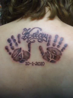 Baby handprint tattoo quotes download image : link