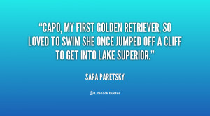 Capo, my first golden retriever, so loved to swim she once jumped off ...